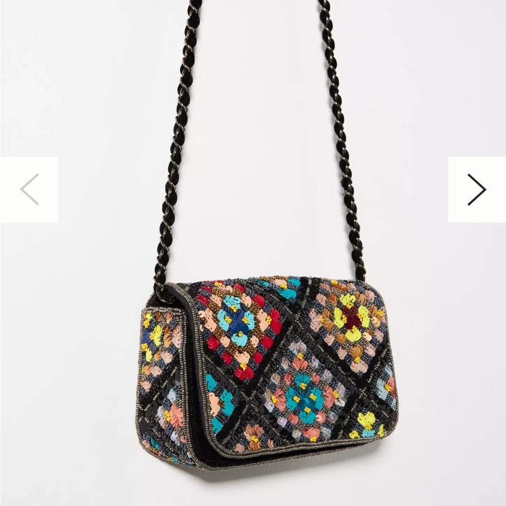 Anthropology Sequin Embellished Clutch
